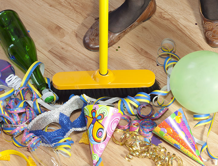 Before and After Party Cleaning